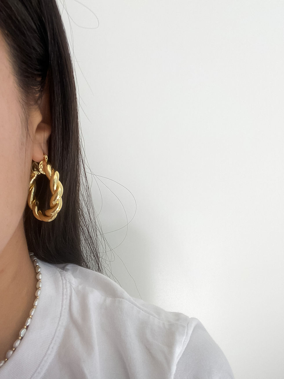 Thumbnail: 14k gold-filled twisted hoop earrings