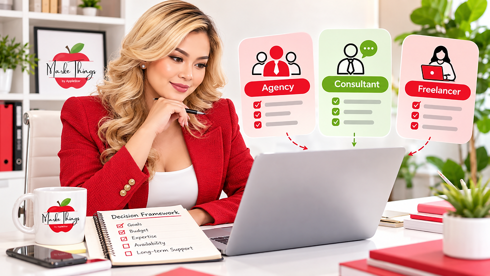 How to choose the right digital marketing agency consultant or freelancer