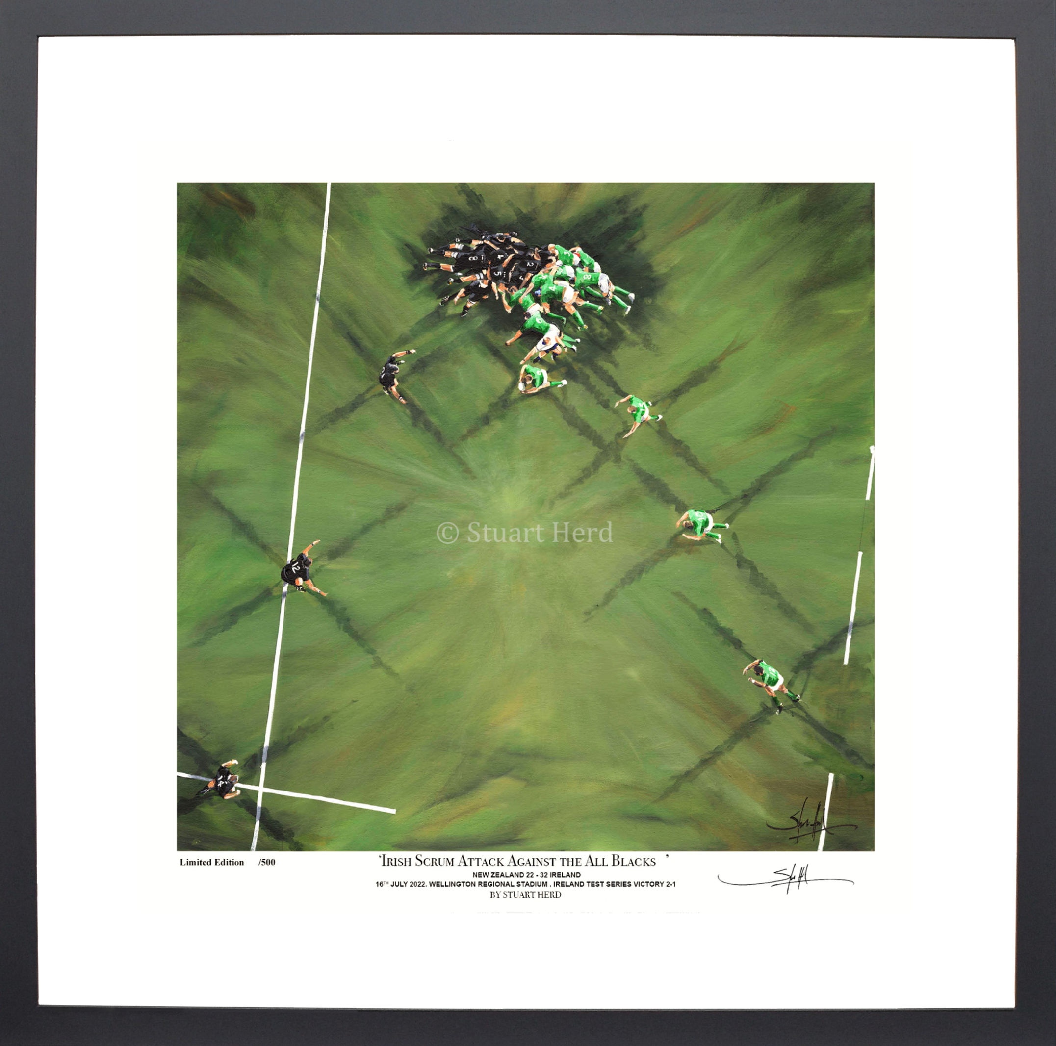 Irish Scrum Attack Against The All Blacks