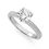 Thumbnail: Triple Row Pave Solitaire Engagement Ring