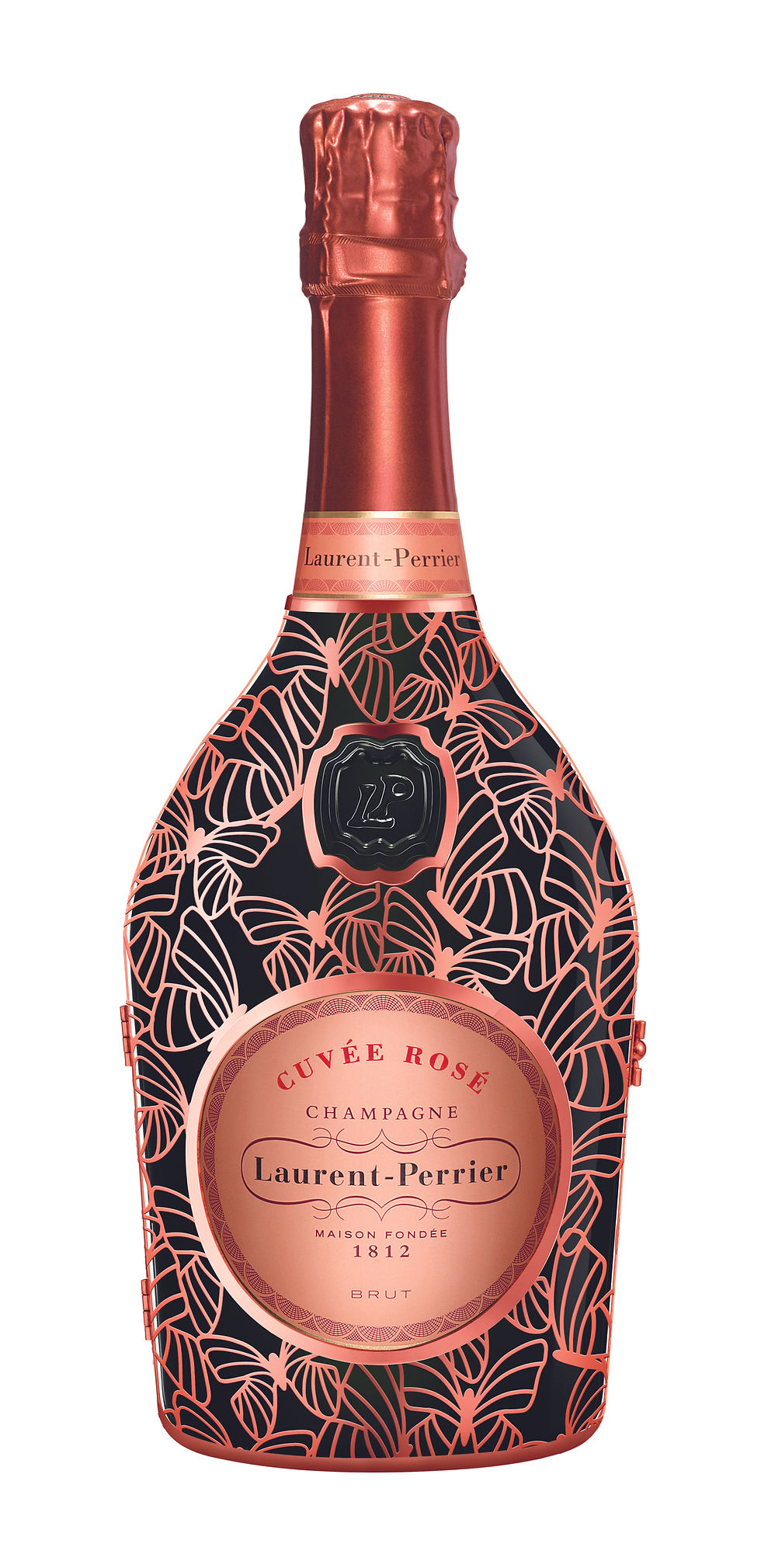 Flasche des Rosé-Champagners «Cuveé Rosé» von Laurent-Perrier.