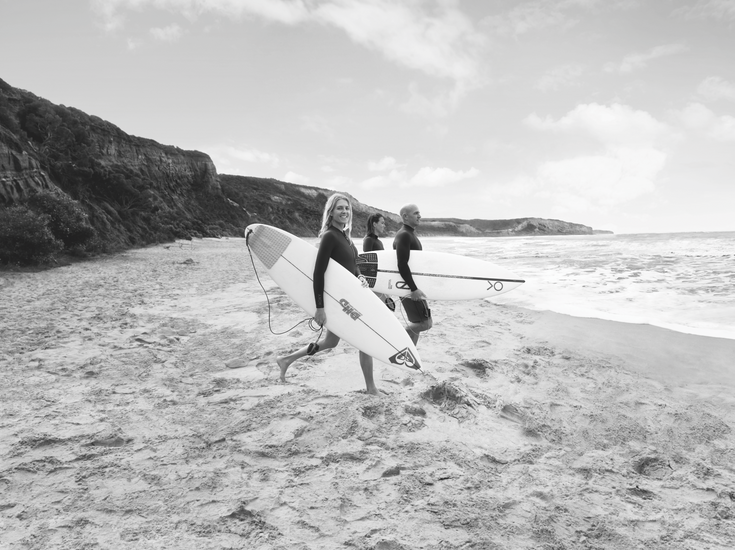 Breitling Botschafter Stephanie Gilmore, Kelly Slater, Sally Fitzgibbons
