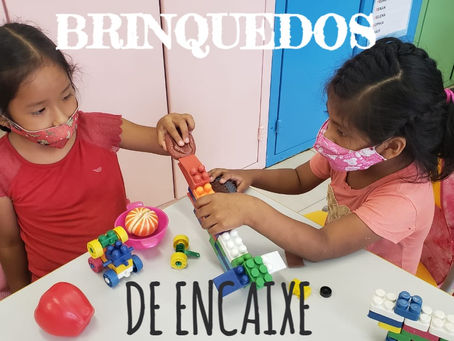 Muito movimento, criação, exploração e diversão nos brinquedos de encaixe!