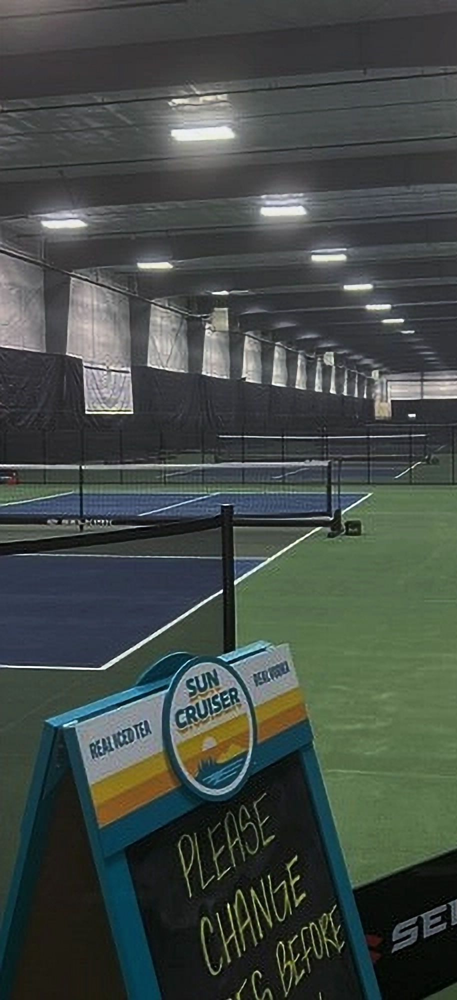 The Wicked Pickle's 8-court layout looks never-ending. 