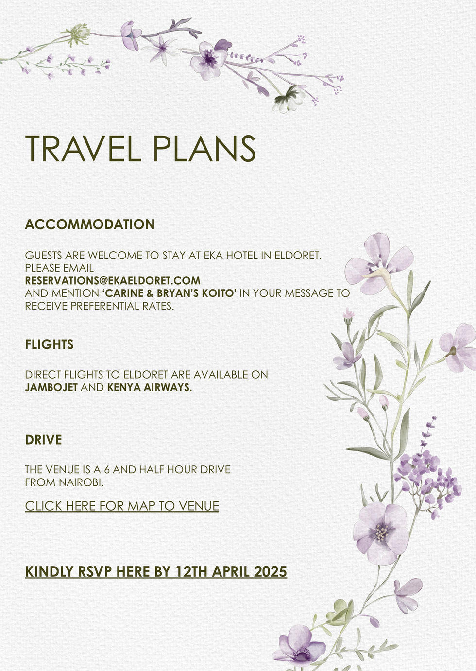 Hand Illustrated Wedding Invitation