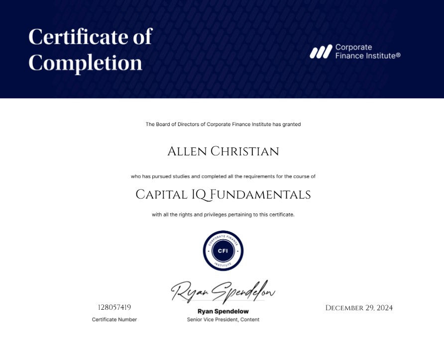 CSC Certificate