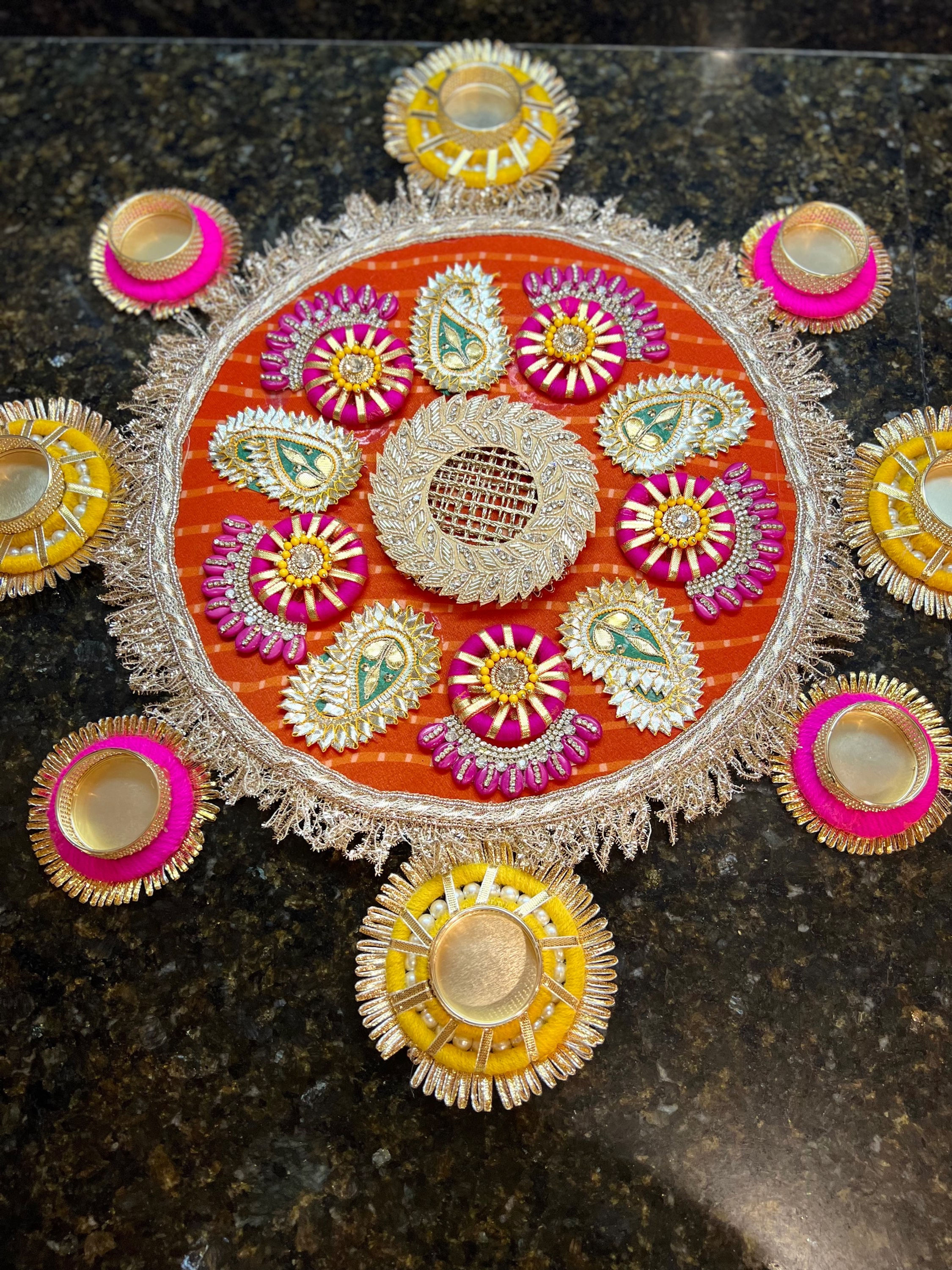 Booti Rangoli (9 piece set)