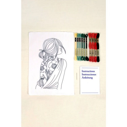 Thumbnail: DMC Embroidery Kit - Portrait with Poppies