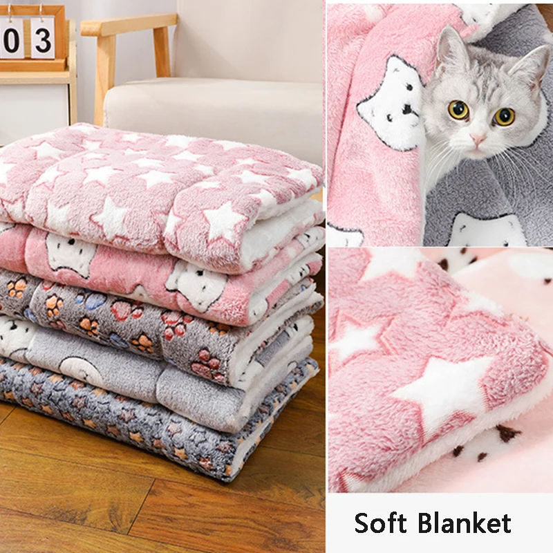 Thumbnail: Thicken Cat Mat Breathable Flannel Cat Sleeping Mat Soft Dog Cushion for Small D