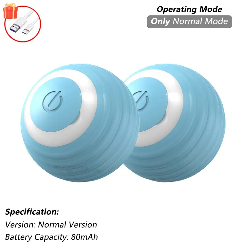 Thumbnail: Dog Cat Interactive Ball Toy Automatic Rolling Ball Faux Tail Rechargeable Smart