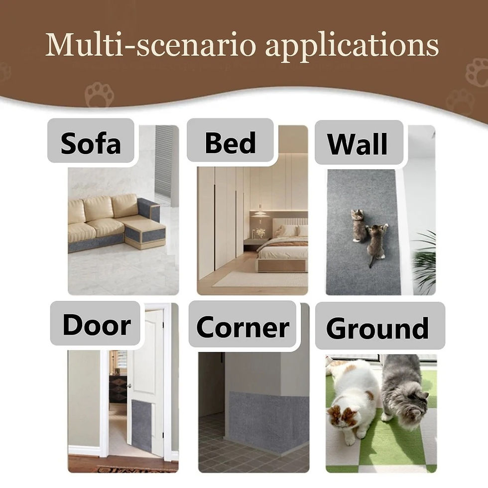 Thumbnail: Anti Cat Scratch Mat Trimmable Self-Adhesive Carpet Mat Pad Cat Pet Scratcher Fu