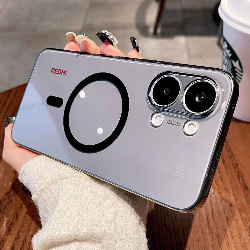 Miniatura: Capa Magnética Luxuosa Transparente para Xiaomi com carregamento sem fio