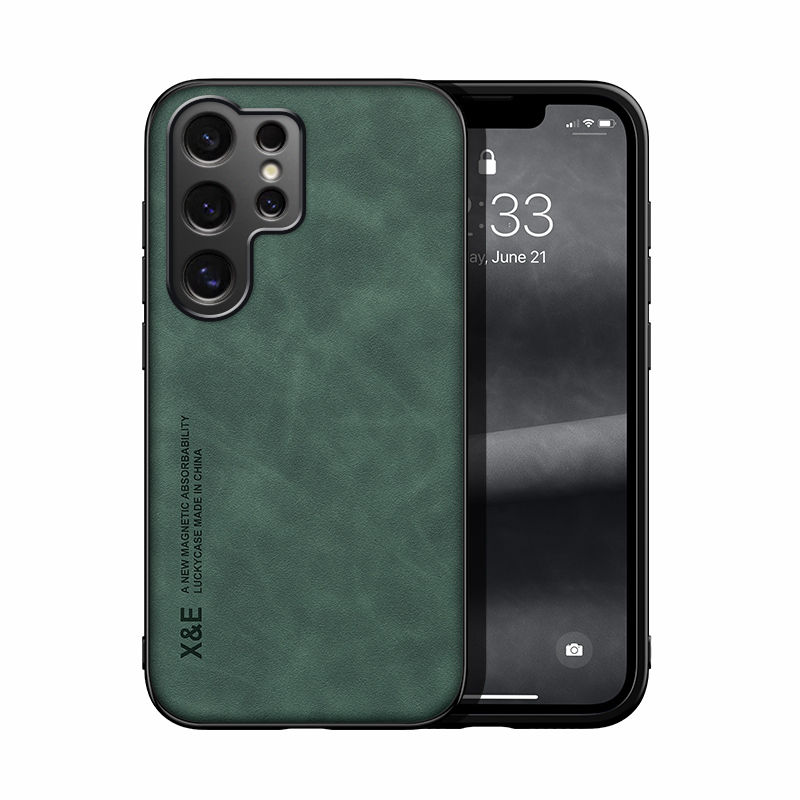 Miniatura: Capa de telefone ultrafina de couro de luxo para samsung