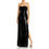 Thumbnail: Aidan by Aidan Mattox Womens Black Sequined Slit Formal Dress Gown 2
