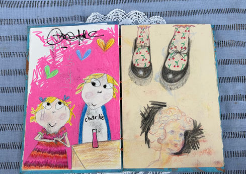 coptic-stitched sketchbook 