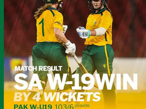 South Africa Women’s U19 Secure Dominant Opening Victory Against Pakistan in Karachi