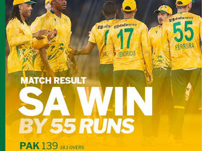 South Africa Defeats Pakistan by 55 Runs in Opening T20I in Rawalpindi