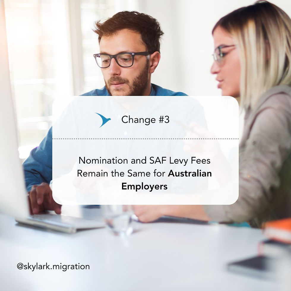 Change #3: Nomination and SAF Levy Fees Remain the Same for Australian Employers - Skylark Migration - Migration Agents Australia