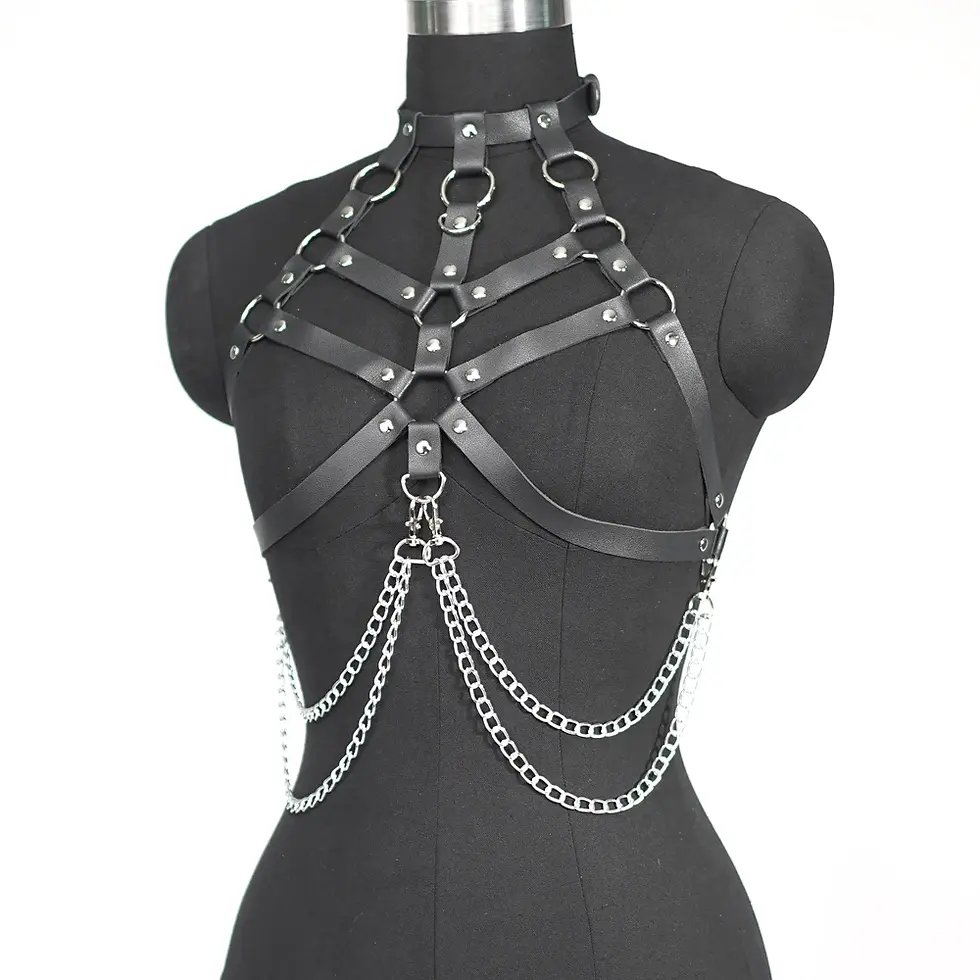 Thumbnail: Sexy Harness Belt Chest Body Harness Leather Lingerie Bdsm Bondage Lingerie