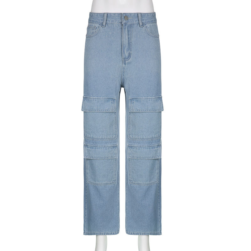 Thumbnail: Pockets Fashion Casual Street Jeans Pant \