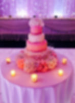 Pink Hydrangea Wedding Cake