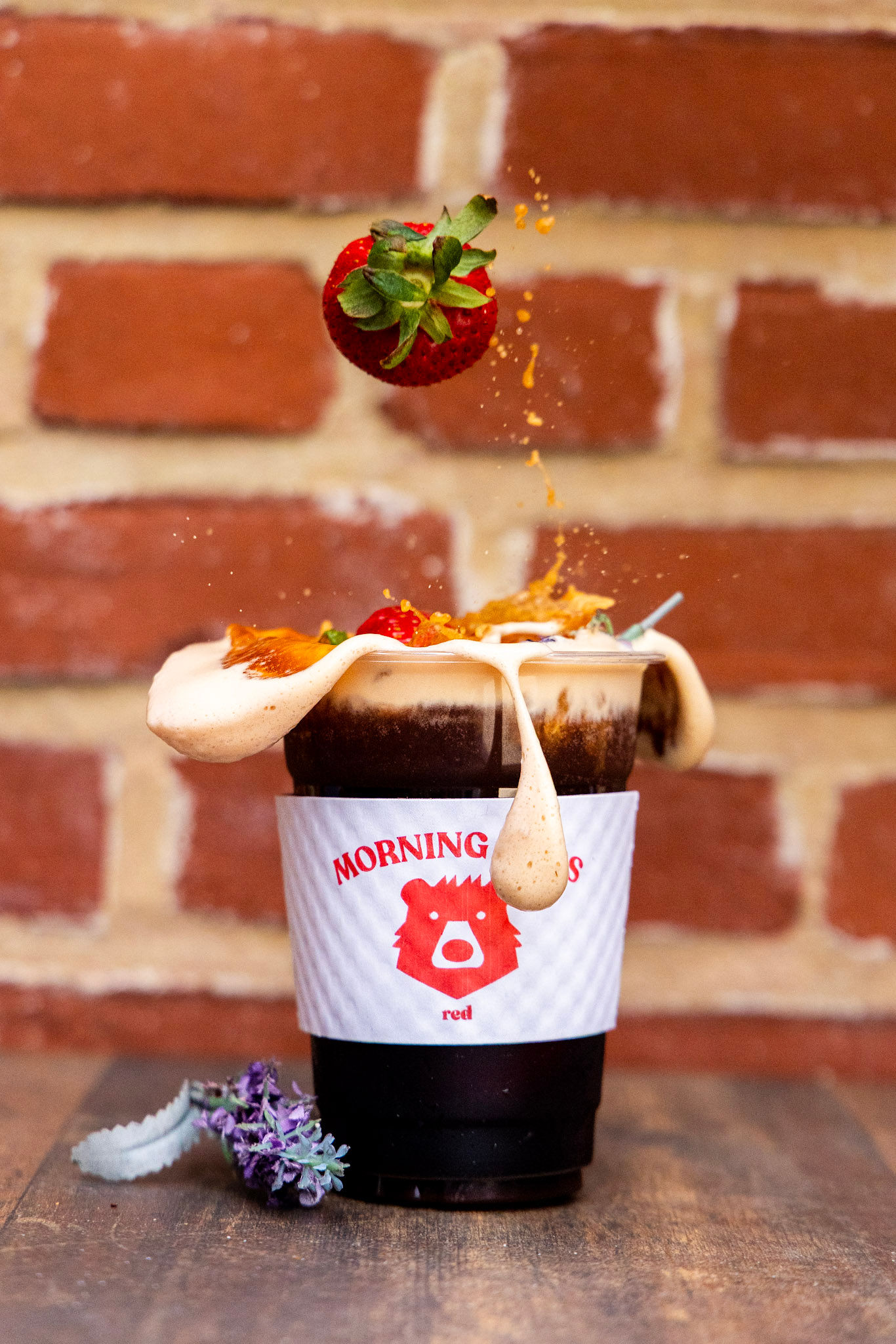 Morning Mugs strawberry lavender cold brew