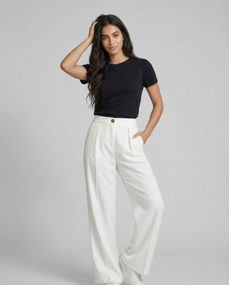Miniature : Pantalon Large Blanc