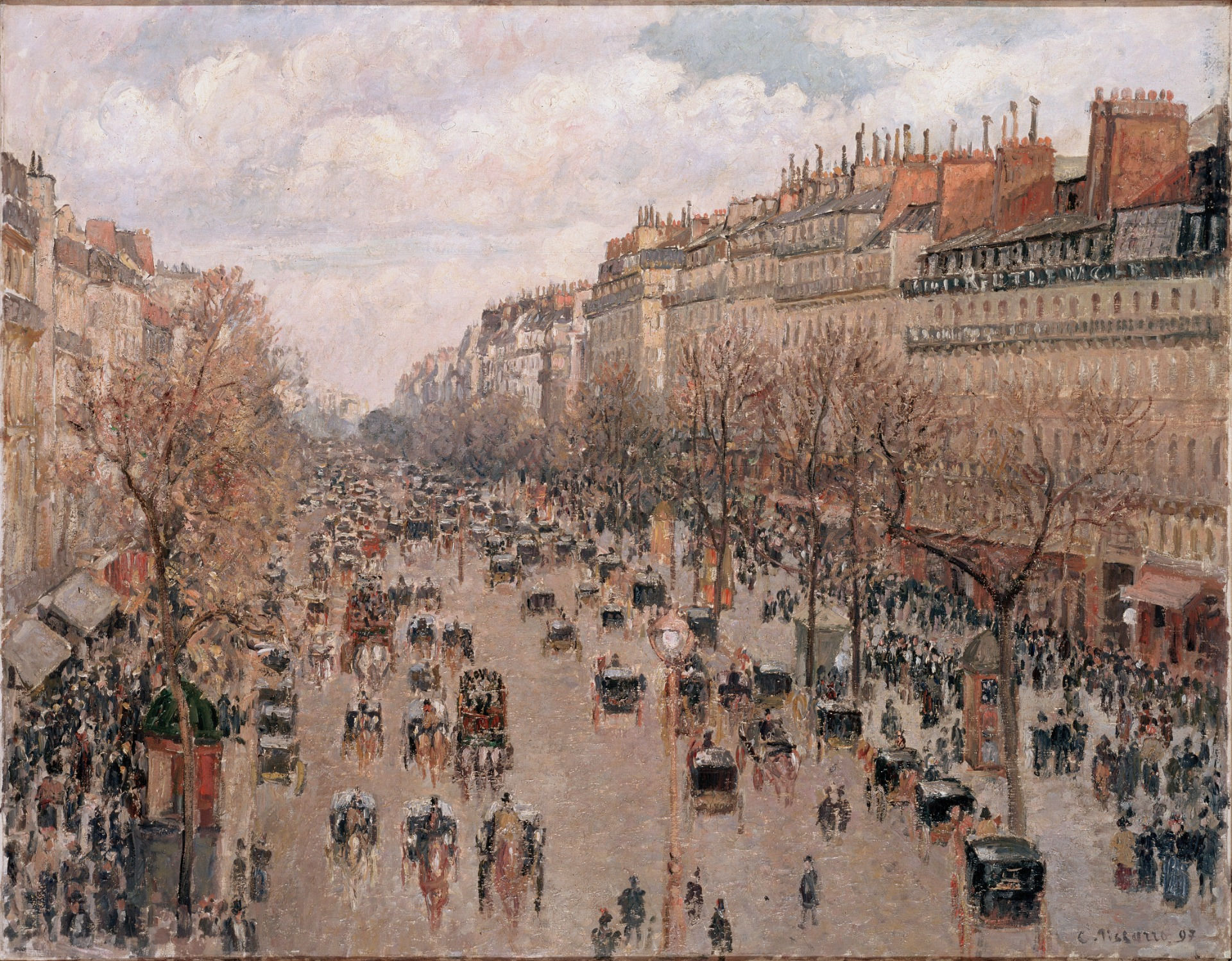 BOULEVARD DE MONTMATRE av CAMILLE PISSARRO