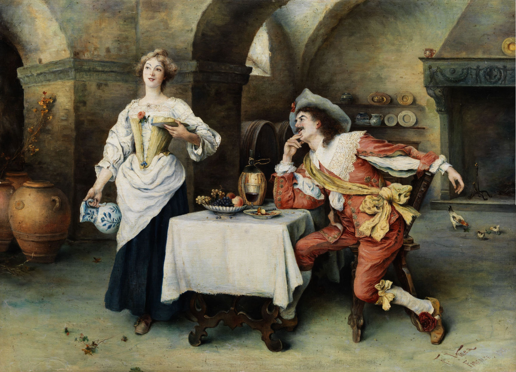 DEN HÖVISKE GÄSTEN I VINKÄLLAREN av FRANCESCO VINEA