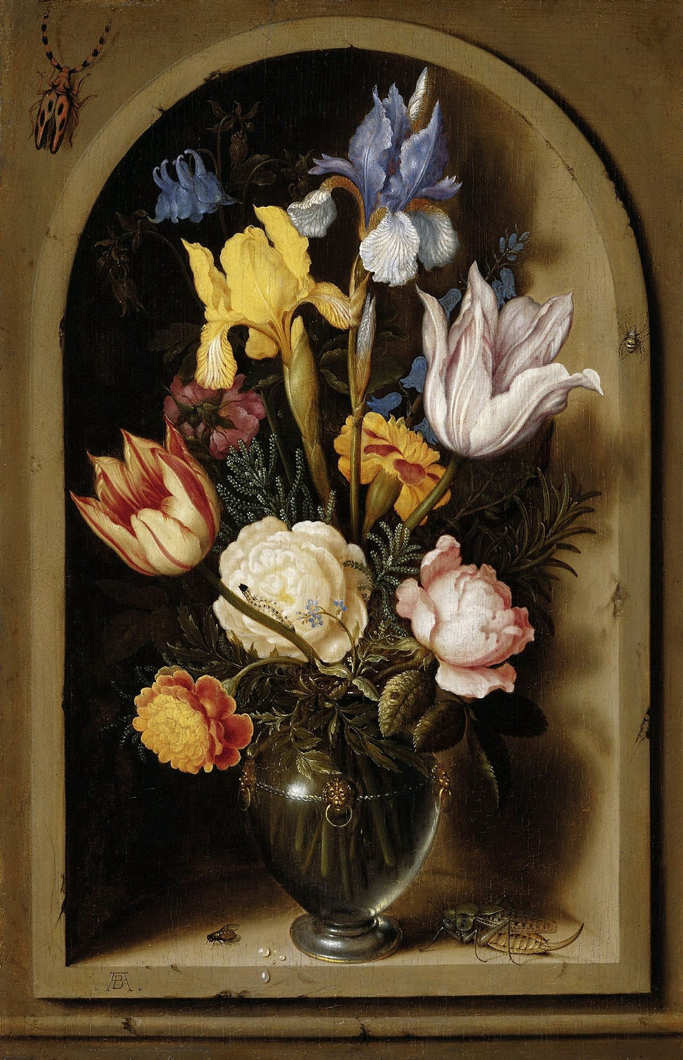STILL LIFE WITH FLOWERS IN A VASE by AMBROSIUS BOSCHEART THE ELDER