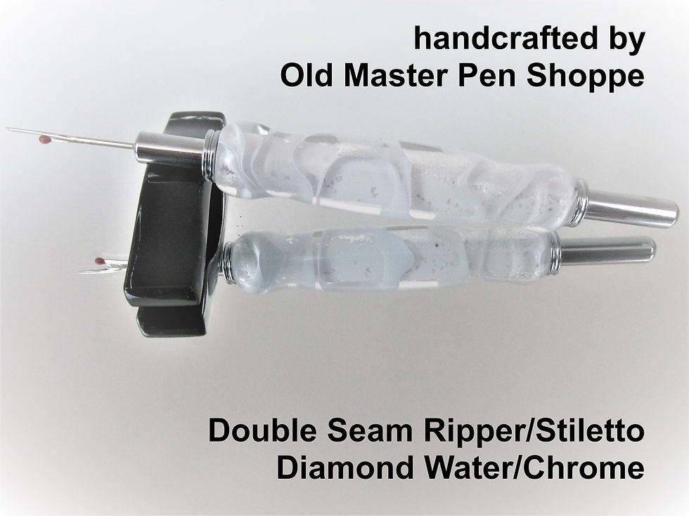 Thumbnail: Handmade Diamond Water Seam Ripper/Stiletto with Chrome Plating