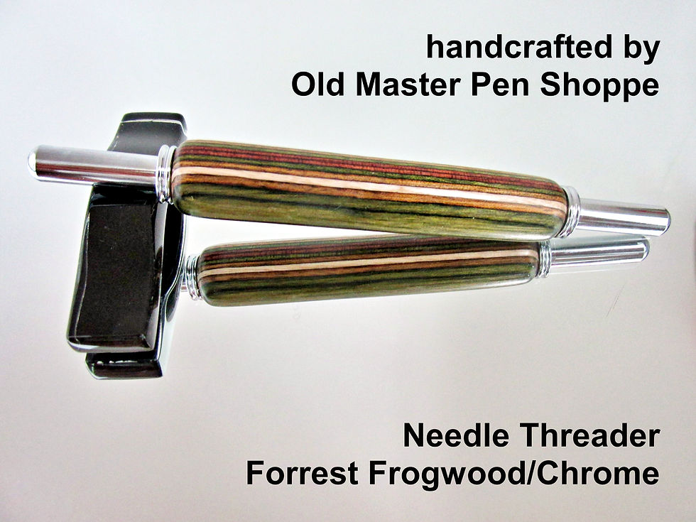 Thumbnail: Handmade Forrest Frogwood Needle Threader With Chrome Plating