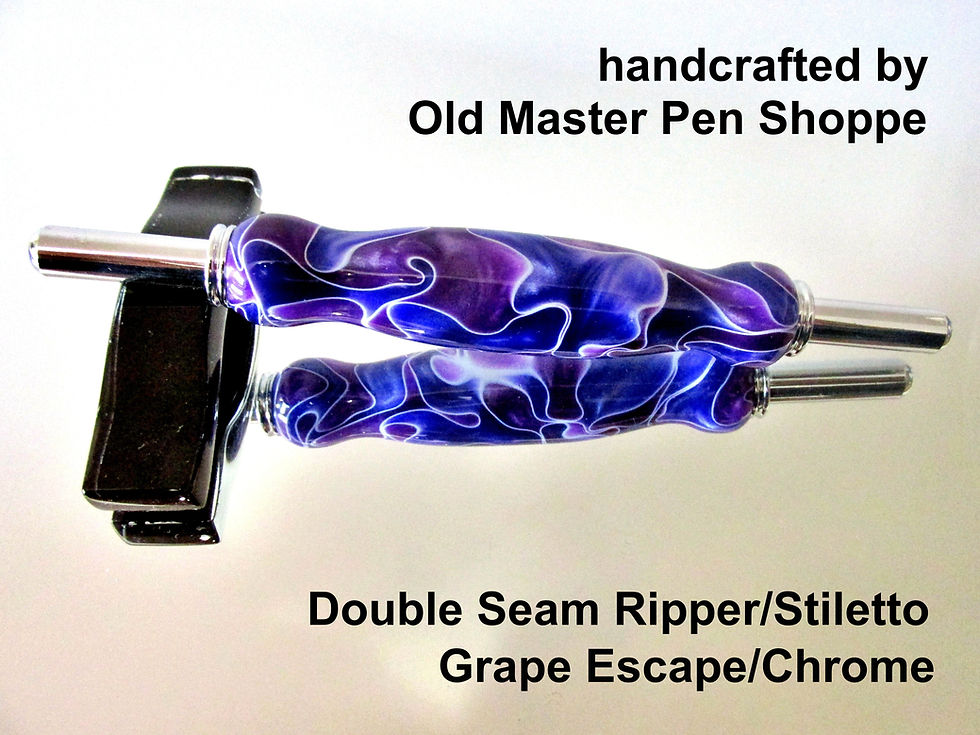 Thumbnail: Handmade Grape Escape Seam Ripper/Stiletto with Chrome Plating