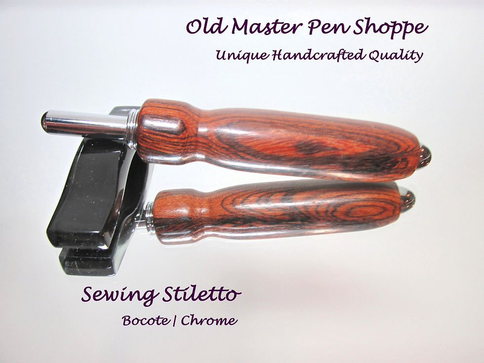 Handmade Bocote Seam Ripper or Stiletto with Chrome Plating