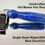 Thumbnail: Handmade Blue Orca Single Seam Ripper or Stiletto with Chrome Plating
