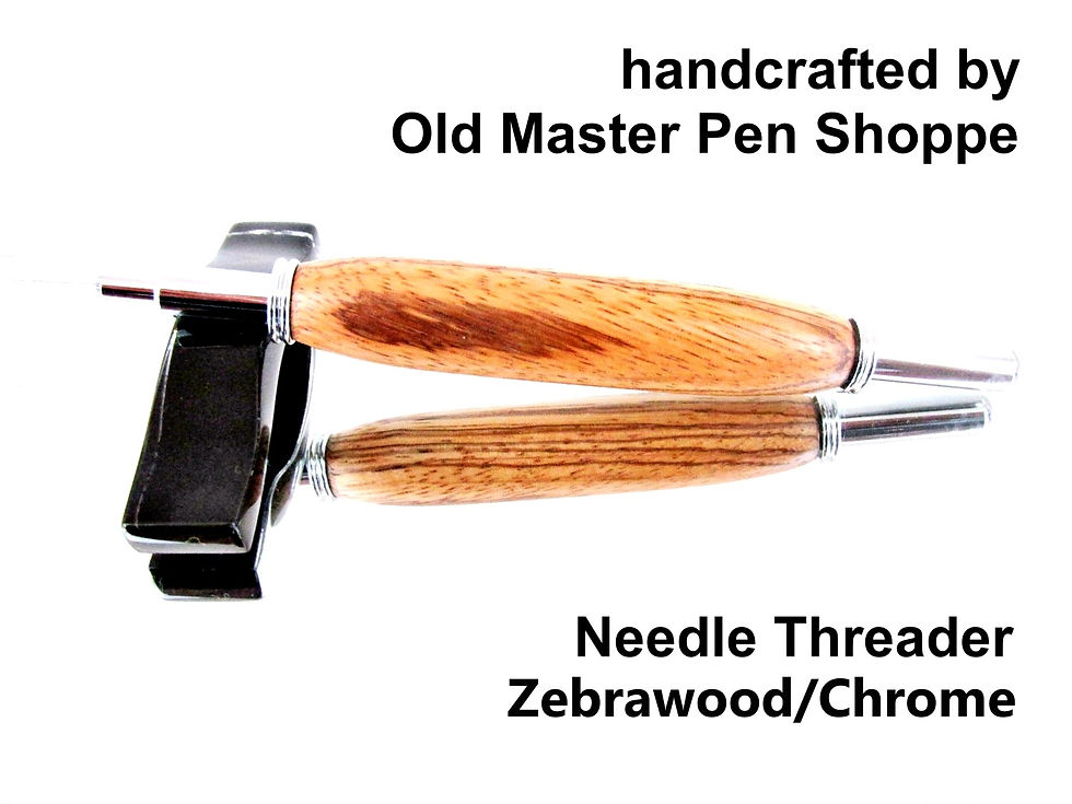 Thumbnail: Handmade Zebrawood Needle Threader With Chrome Plating