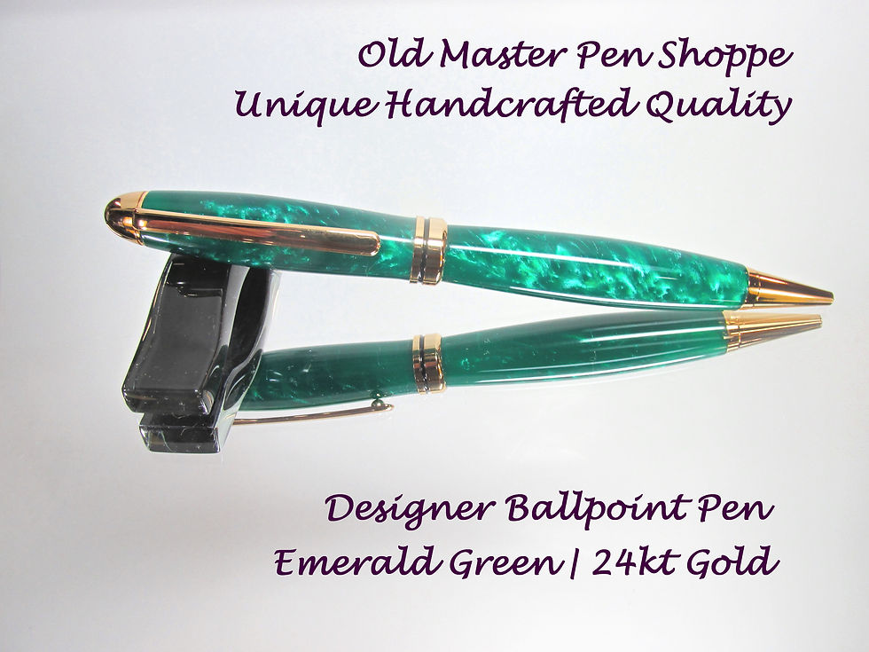 Thumbnail: Emerald Green With 24kt Gold Plating