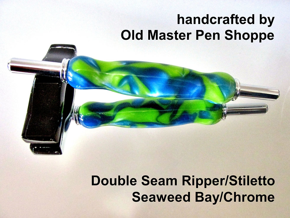 Thumbnail: Handmade Seaweed Bay Seam Ripper/Stiletto with Chrome Plating