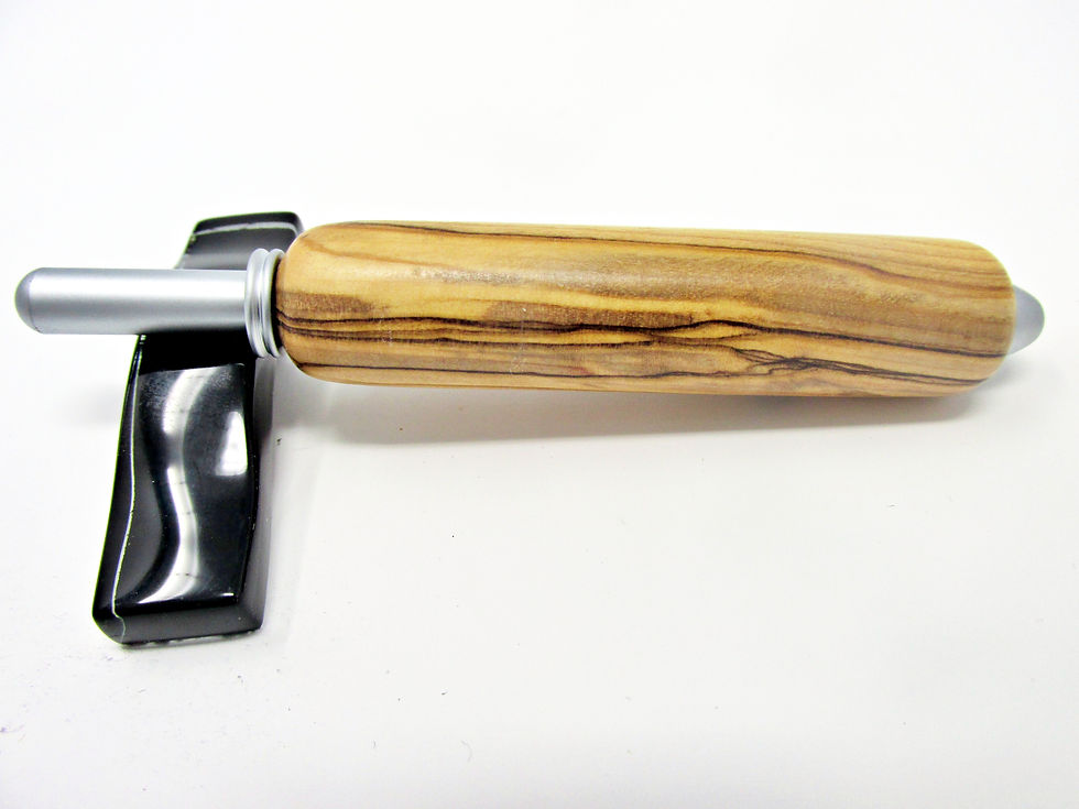 Thumbnail: Handmade Bethlehem Olivewood Crochet Hook with Satin Plating