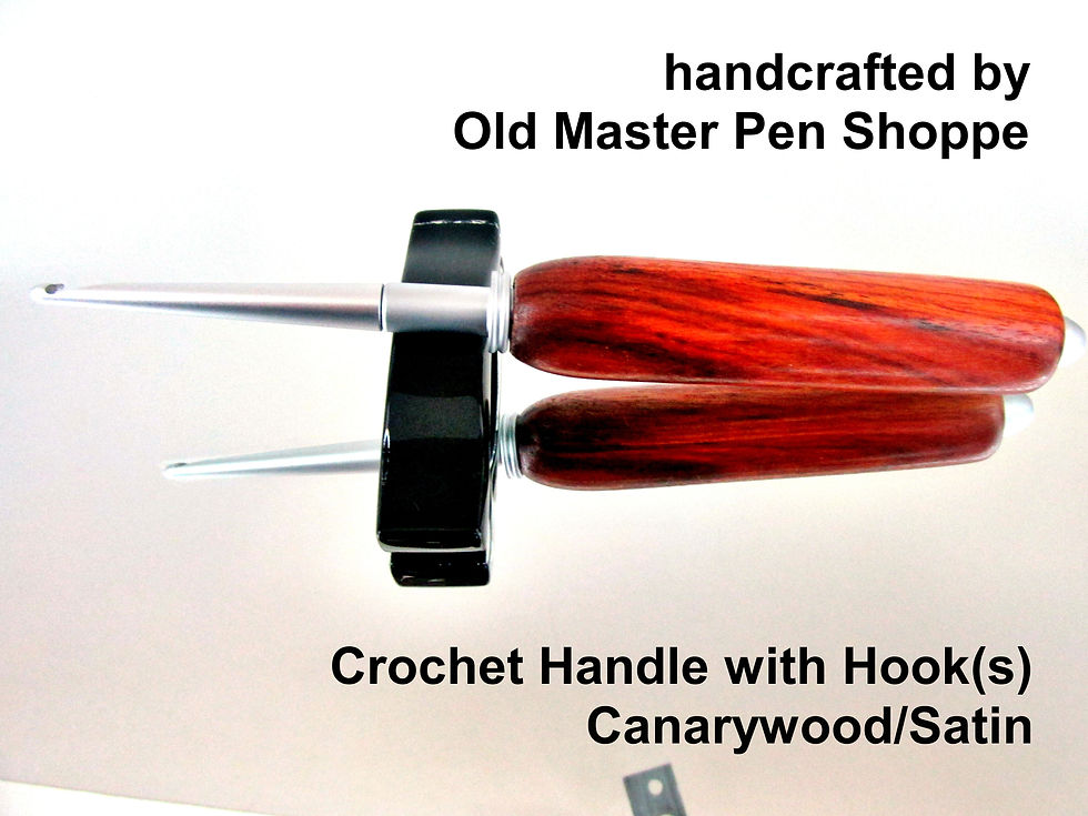 Thumbnail: Handmade Canarywood Crochet Hook with Satin Plating