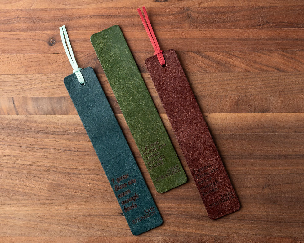 Thumbnail: Never Enough Books Leather Bookmark