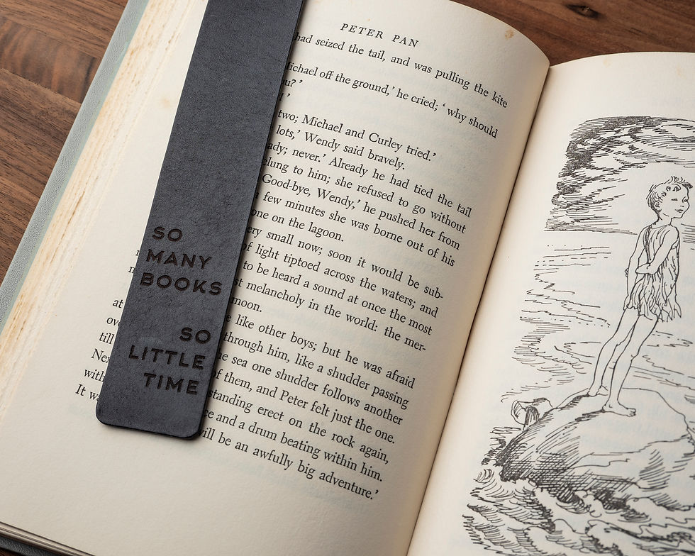 Thumbnail: So Many Books Leather Bookmark