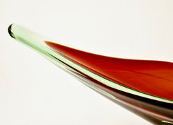 Mid Century Large Glass Vase