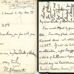 August 2020: MILLICENT FAWCETT (11 June 1847 – 5 August 1929) Autograph Letters Signed