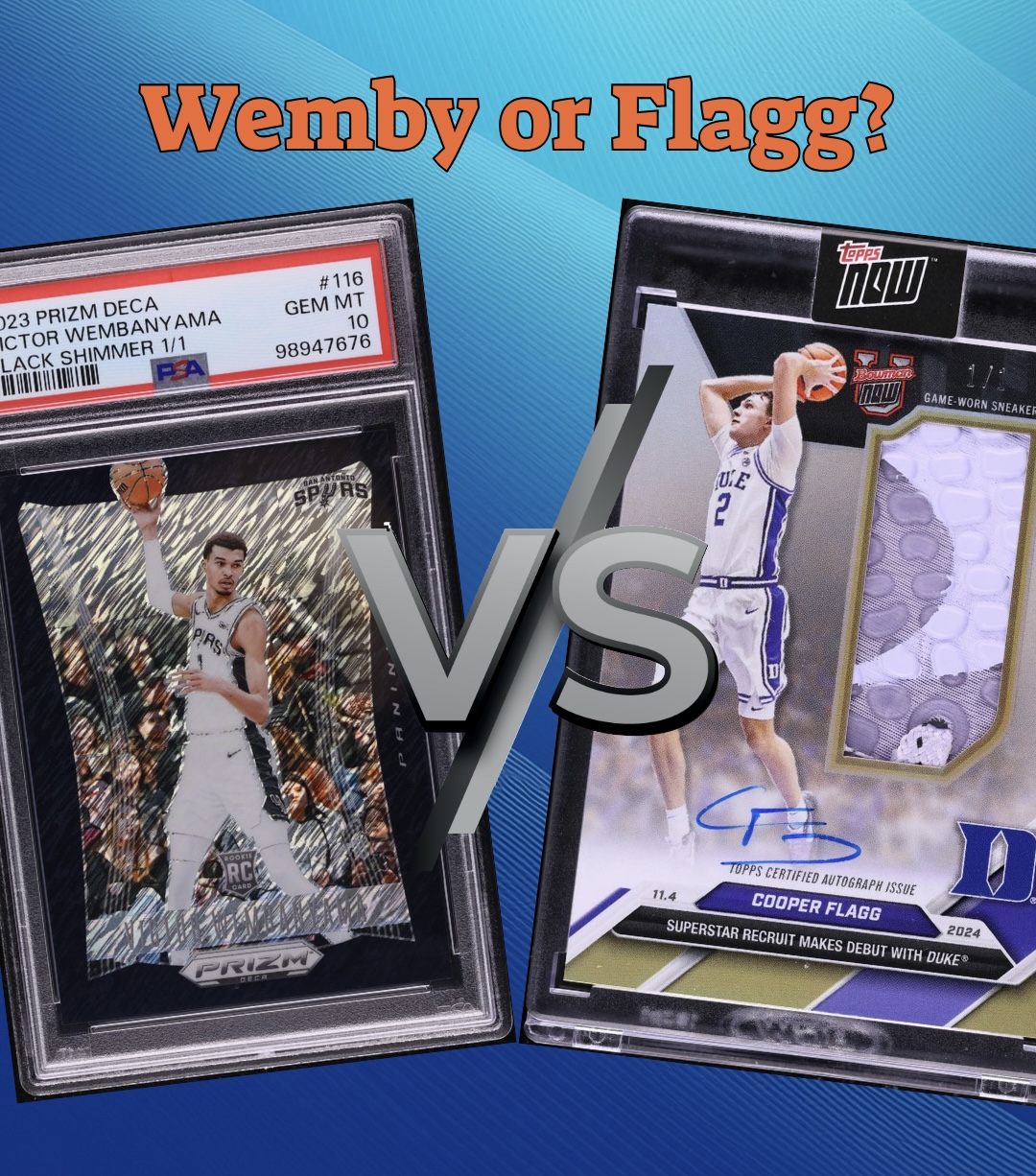 A couple grail-level cards of Wembanyama and Flagg