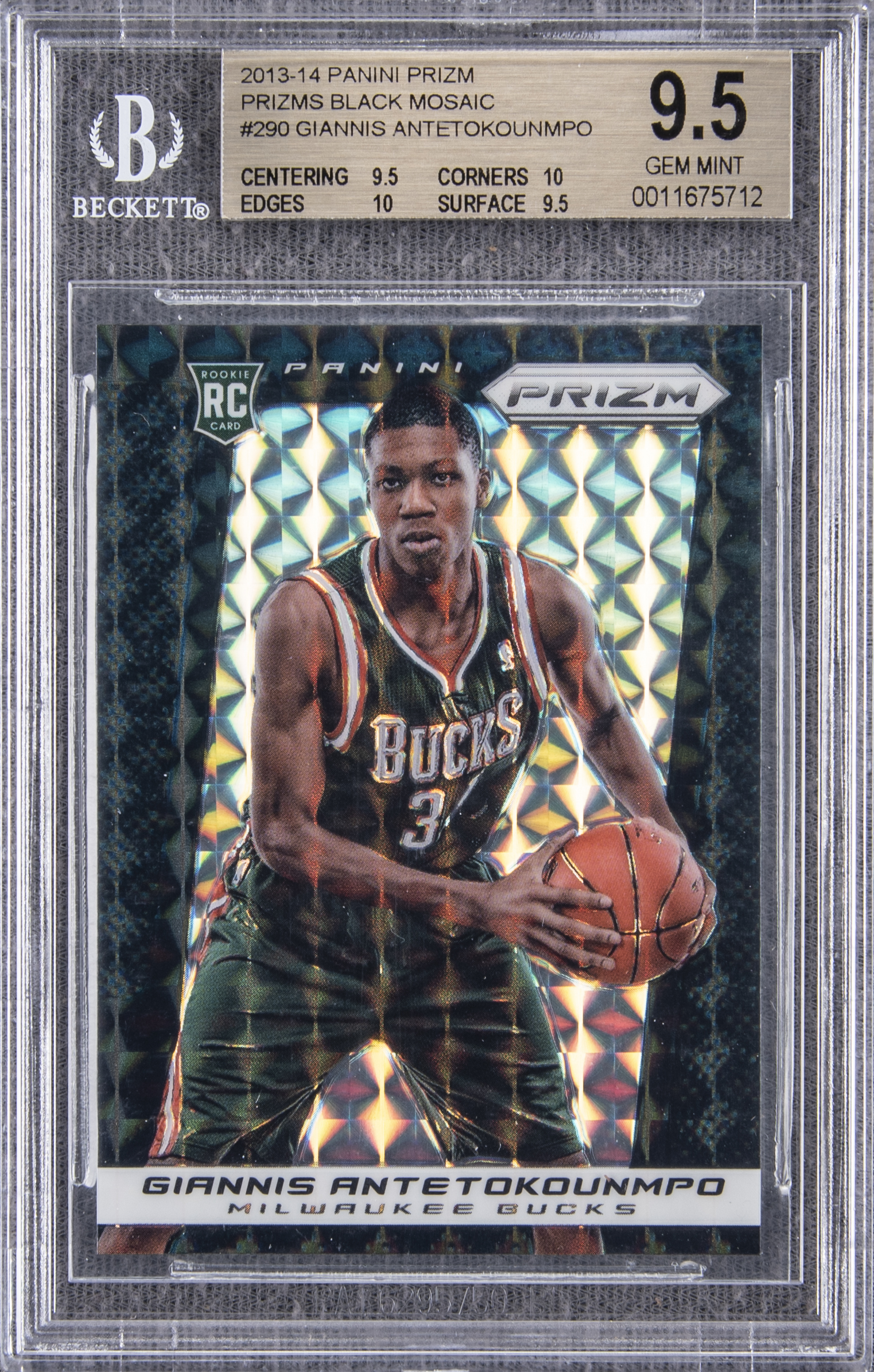 2013-14 Panini Prizm Black Mosaic Prizm 1/1