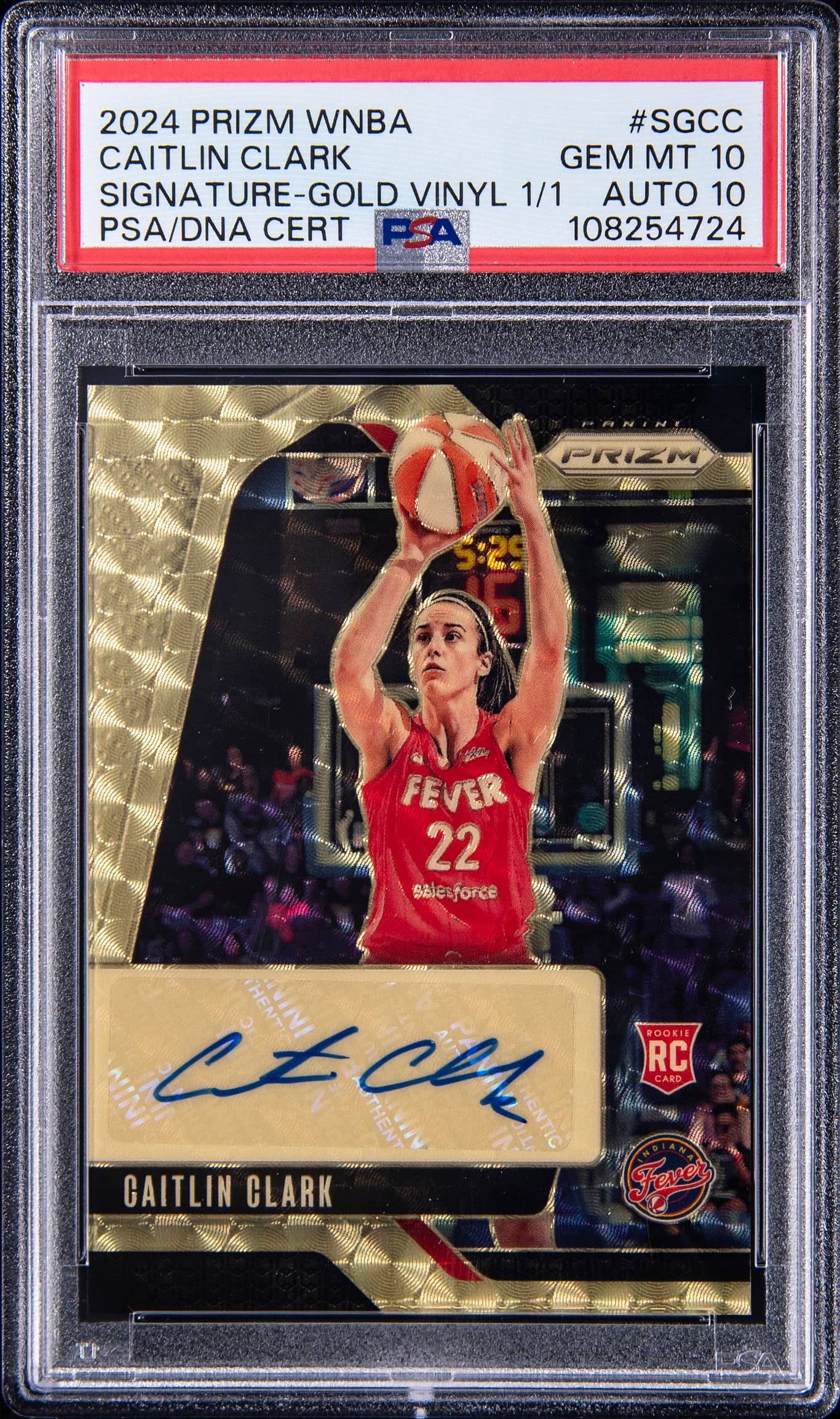 2024 Panini Prizm Signatures Gold Vinyl Prizm 1/1 Autograph PSA 10 / Auto 10