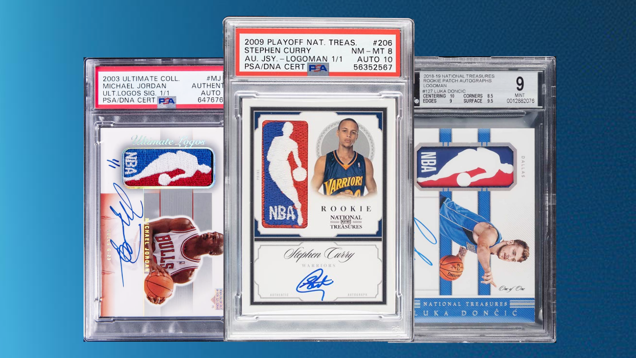 Three of the most expensive 1/1 cards to ever sell (Luka, Curry & Jordan Logoman Autographs)