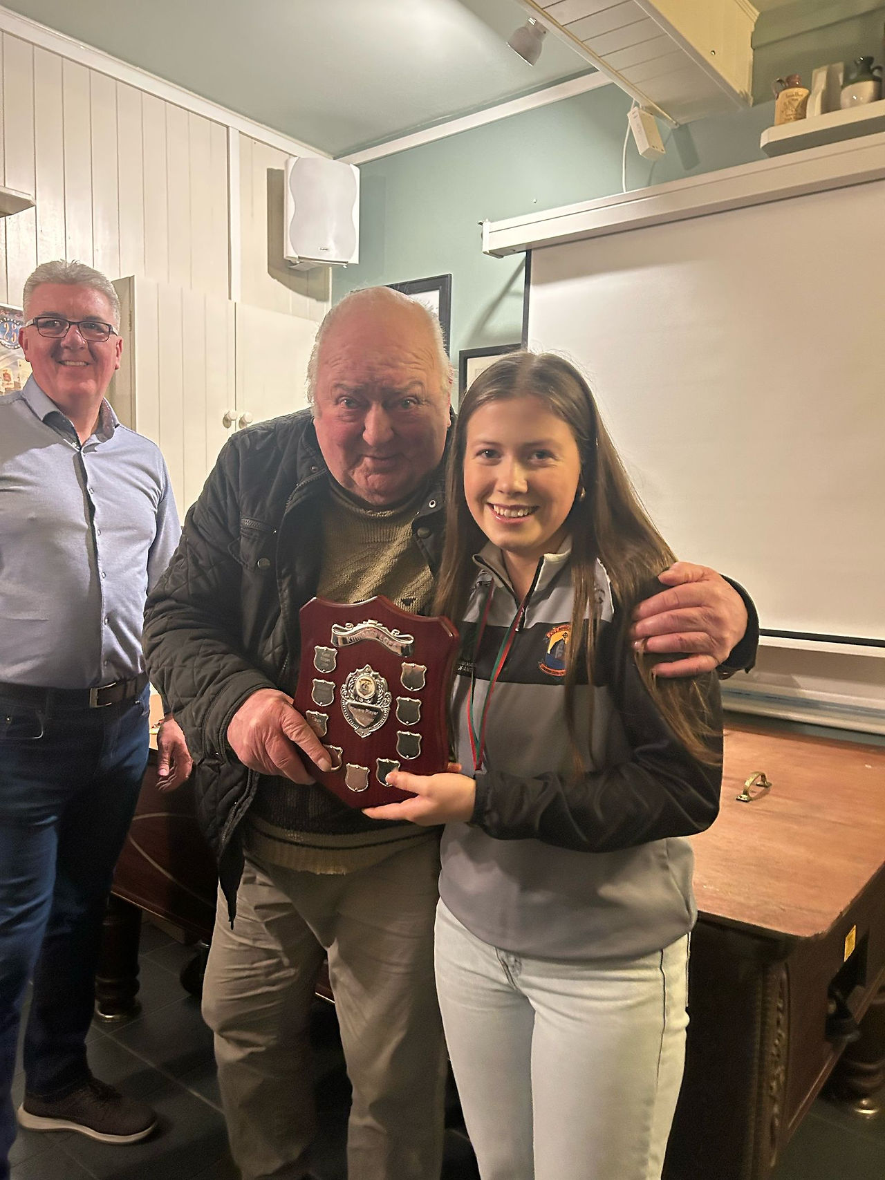 Laura O’Grady, Players' Player of the Year, receiving her award from Pete Feehan