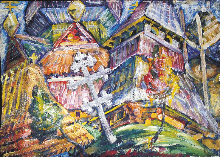 Fedor Manaylo – art – paintings – painting – artwork - rusyn culture - ruthenian art - museum collection – interior design - fine art - Carpatho-Rusyn – artist - From Wood and Straw
